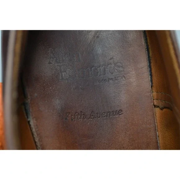 Allen Edmonds Fifth Avenue Dress Shoes‎ Brown Leather Mens 12 B 97194 Luxury